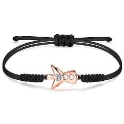 JENDEAR SHINE Schutzengel Armband für Damen, Verstellbarer Handgeflochtener Seilketten Engel Armband, Geburtstags Freundschaftsgeschenke für Frauen, Mädchen, Schwestern von JENDEAR SHINE