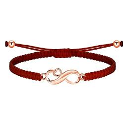 JENDEAR SHINE Unendlichkeit Armband Damen 925 Sterling Silber Infinity Geflochtenes Seil Armband Muttertag Geburtstags Weihnachten Geschenk für Sie Frauen Freundin Mama von JENDEAR SHINE