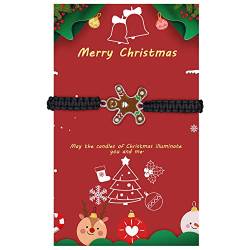 JENDEAR Weihnachts Armband Geschenke für Frauen mit Lebkuchenmann, Freundschaftsarmband Damen, Beste Freundin Geschenk von JENDEAR