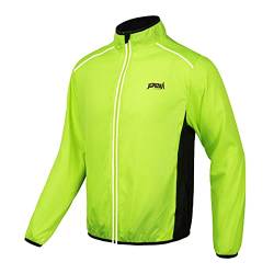 Fahrrad Jacke Herren Atmungsaktiv Ultraleichte Mountainbike Jacket Uv Schutz Sportbekleidung Winddicht Wasserdicht Lange äRmel Mit Reflektierendem Radjacke Laufen Wandern Bergsteigen Radfahren von JEPOZRA