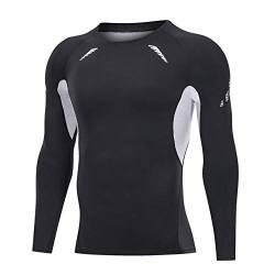 JEPOZRA Kompressionsshirt Herren Langarm Laufshirt Winter Thermoshirt Unterziehshirt Herren Fussball Sportshirt Sportbekleidung Tshirt Für Laufen Fitness von JEPOZRA