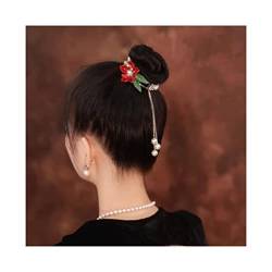 Haarspange mit Schleife, leicht, luxuriös, Premium-Gefühl, Elch-Haarnadel, Blume, glitzernde, elegante Perlen-Haarspange (Blume) von JERZO
