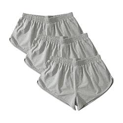 JEShifangjiusu Atmungsaktive Sport-Shorts FüR MäNner Pfeilhosen FüR Den Freizeithaushalt Kurze Hosen Aus Weicher Baumwolle (Grün 3pc,3XL) von JEShifangjiusu