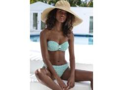 Bügel-Bandeau-Bikini JETTE Gr. 42, Cup C, grün (grün, weiß) Damen Bikini-Sets Ocean Blue von JETTE
