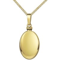 JEVELION Kettenanhänger Ascheschmuck für Asche oder kleine Andenken. Anhänger aus 585 Gold (Aschekette, für Damen und Mädchen), Anhänger Urne mit Kette vergoldet - Länge wählbar 36 - 70 cm von JEVELION