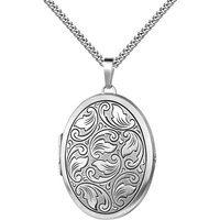 JEVELION Kettenanhänger großes Medaillon 925 Silber-Amulett zum Öffnen für 2 Fotos Bilder (Fotomedaillon, für Damen und Mädchen), Mit Kette Sterlingsilber - Länge wählbar 36 - 70 cm von JEVELION