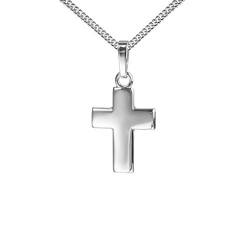 JEVELION Kreuz-Anhänger für Damen, Herren und Kinder in hochglanz poliert als Kettenanhänger 925 Silber + Schmuck-Etui von JEVELION