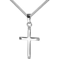 JEVELION Kreuzkette Kreuzanhänger 925 Silber - Made in Germany (Silberkreuz, für Damen und Herren), Mit Silberkette 925 - Länge wählbar 36 - 70 cm oder ohne Kette. von JEVELION