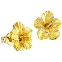 JEVELION Paar Ohrstecker Blüten 333 Gold (Gold Ohrschmuck, 2-tlg., für Damen), Goldstecker - Made in Germany von JEVELION