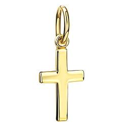 JEVELION Tauf-Kreuz 333 Gold Kreuz-Anhänger Gold-Kreuz für Damen, Herren und Kinder Ketten-Anhänger 8 Karat von JEVELION