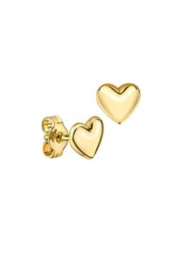 Ohrstecker mit Herz 585 Gelbgold Gold Ohrschmuck Ohrringe für Damen und Kinder von JEVELION