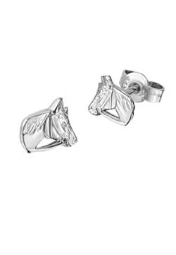 Ohrstecker mit Pferd 925 Sterling-Silber Ohrschmuck Ohrringe Silber für Damen und Kinder von JEVELION