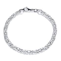 925 Silberarmband: Königsarmband Silber 4,5mm breit - Länge frei wählbar KA0045 von JEWLIX