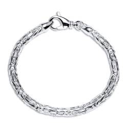 JEWLIX 925 Silberarmband: Königsarmband Silber 5mm breit - Länge frei wählbar KA0050 von JEWLIX