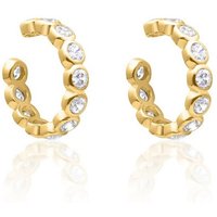 JEWLIX Paar Ohrstecker Vergoldete 925er Silber Ear Cuffs für Damen von JEWLIX, Zirkonia von JEWLIX