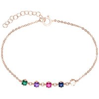 JEWLIX Silberarmband JEWLIX Damenarmband aus 925er Silber, rosé und Zirkonia, bunt von JEWLIX