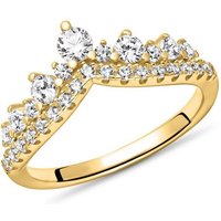 JEWLIX Silberring Ring für Damen aus Sterlingsilber mit Zirkonia von JEWLIX (gold, 48) von JEWLIX