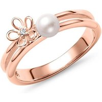 JEWLIX Silberring Ring für Damen von JEWLIX 925er Silber mit Perle, IP Rosé, Größe: 50mm von JEWLIX