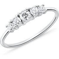 JEWLIX Silberring Zirkoniabesetzter Ring für Damen aus 925er Silber (Größe: 50mm) von JEWLIX