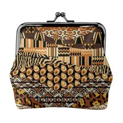 Afrikanischer Stil Patchwork Druck Multifunktionale Geldbörse Mode Münze Geldbörse Karte Tasche Unisex, Schwarz , Einheitsgröße von JEWOSS