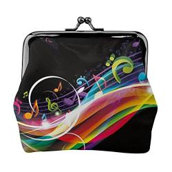 Bunte Musik Druck Multifunktionale Geldbörse Mode Münze Geldbörse Karte Tasche Unisex, Schwarz , Einheitsgröße von JEWOSS