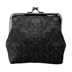 Gothic Tapete Schädel Druck Multifunktionale Münzbörse Mode Münzbörse Karte Tasche Unisex, Schwarz , Einheitsgröße von JEWOSS