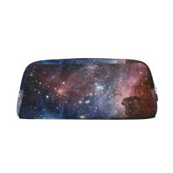 JEWOSS Universum Milchstraße Galaxy Print Federmäppchen Unisex Federmäppchen Kosmetiktasche Kleine Schmuck Aufbewahrungstasche Stilvolle Leder Reißverschluss Stifteetui - Premium Qualität Bleistift von JEWOSS