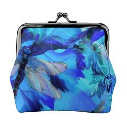 Kunst Libelle Druck Multifunktionale Geldbörse Mode Münze Geldbörse Karte Tasche Unisex, Schwarz , Einheitsgröße von JEWOSS