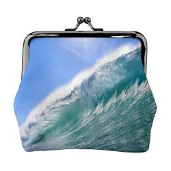 Ocean Big Wave Print Multifunktionale Geldbörse Mode Münze Geldbörse Karte Tasche Unisex, Schwarz , Einheitsgröße von JEWOSS