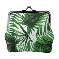 Palm Leaf Print Multifunktionale Geldbörse Mode Münze Geldbörse Karte Tasche Unisex, Schwarz , Einheitsgröße von JEWOSS