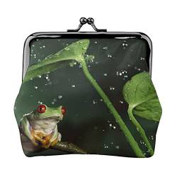 Peace Tree Frog Print Multifunktionale Münzbörse Mode Münze Geldbörse Karte Tasche Unisex, Schwarz , Einheitsgröße von JEWOSS