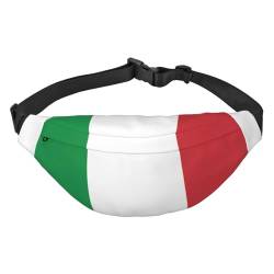 Schwarz und Weiß Dot Print Bauchtasche, für Frauen Gürteltasche Hüfttasche für Männer Bauchtasche, Flagge Italien, Einheitsgröße von JEWOSS