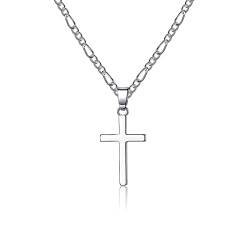 JEWTOP Kreuz Kette Damen Herren, Silber Halskette mit Klein Kreuz Anhänger für Mädchen Freunde von JEWTOP