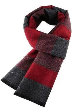 JFAN Herren Herbst und Winter Warmer Schal Tartan Schal Mode und Elegant Weicher Langer Klassischer Schal Gemütlicher Lässiger Warmer Kaschmirschal 180 * 31cm（E） von JFAN