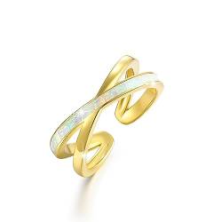 Wickelring 925 Sterling Silber Infinity Verlobungsring mit 5A Zirkonia überkreuzter Ring Eheringe Ring für Damen (#1) von JFASHOP