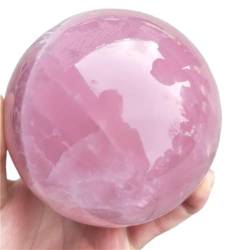 JFLDVUMJUM 1 Stück natürliche große polierte Rosenquarzkugeln rosa Kristallkugeln 95 mm-100 mm for wunderschöne Kristalle ZAOQINIYIN von JFLDVUMJUM
