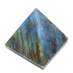 JFLDVUMJUM 5,5 cm natürliche Flash-Labradorit-Kristall-Edelstein-Pyramide, glänzende Kristall-Pyramide, wunderschöner Kristall ZAOQINIYIN von JFLDVUMJUM