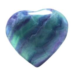 JFLDVUMJUM 6,5 cm Quarz-Herz, natürlicher Regenbogen-Fluorit, Kristallherzen, grüne Fluorit-Form, Kristalle, Geschenk, wunderschöner Kristall ZAOQINIYIN (Color : Multicolore) von JFLDVUMJUM