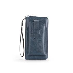 JFSYMYF Herren Geldbörse Handtasche Multi Card Geldbörse Geldbörse Handtasche Multifunktionale Telefontasche 2024 Geldbörse (Marineblau) von JFSYMYF