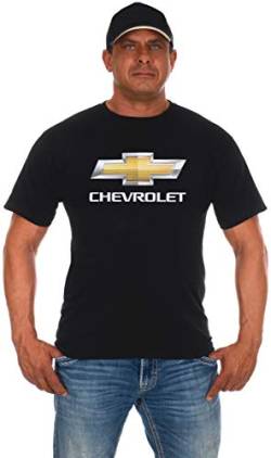 JH DESIGN GROUP Chevy Herren T-Shirt mit Fliege, Rundhalsausschnitt, Schwarz - Schwarz - 2X von JH DESIGN GROUP