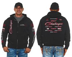 JH DESIGN GROUP Herren Dodge Challenger Hoodies in 2 Stilen Pullover & Zip Up, Clg6-black, Medium von JH DESIGN GROUP