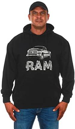 JH DESIGN GROUP Herren Dodge RAM Truck Logo Pullover Hoodies, Schwarz-trk1, Medium von JH DESIGN GROUP