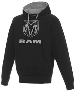 JH DESIGN GROUP Herren Dodge Ram Pullover Hoodie Sweatshirt, Schwarz / Grau, Large von JH DESIGN GROUP