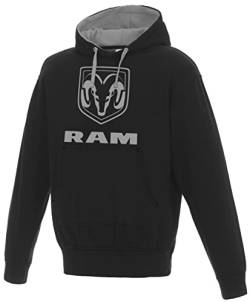 JH DESIGN GROUP Herren Dodge Ram Pullover Hoodie Sweatshirt, Schwarz / Grau, Medium von JH DESIGN GROUP