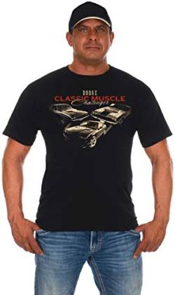 JH DESIGN GROUP Herren T-Shirt Dodge Challenger Classic Muscle Short Sleeve Shirt - Schwarz - Groß von JH DESIGN GROUP