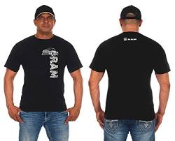 JH DESIGN GROUP Herren T-Shirt Dodge Ram Truck, kurzärmelig, Schwarz - Schwarz - 2X von JH DESIGN GROUP