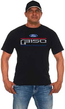 JH Design Group Herren-T-Shirt mit Ford-Logo, Rundhalsausschnitt - Schwarz - X-Groß von JH DESIGN GROUP