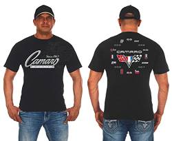 JH Design Herren Chevy Camaro Collage T-Shirt Kurzarm Schwarz Rundhals Shirt, schwarz, 3X-Groß von JH DESIGN GROUP