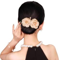 Haarknotenmacher, eleganter Lockenwickler, Blumen Deft Bun Maker Französische Frisur Styling Twist Bun Quick Hair Reusable Bun von JHIALG