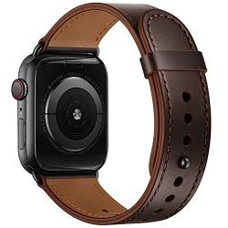 Lederarmband für Apple Watch Ultra 2 SE 2 Armband 41mm 40mm 38mm Smartwatch Ersatz Armband Weiches Armband iWatch Series 9 8 7 6 5 4 3 2 für Männer Frauen von JHTSOLE